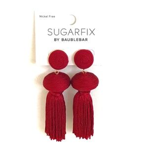 SUGARFIX BY BAUBLEBAR Red Tassel Bohemian Earrings